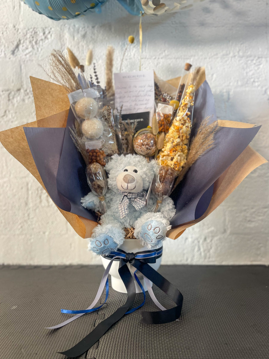 Baby Gift Hamper with Balloons Sydney Wholesome Posy Co