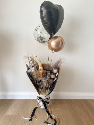 Modern Twist Valentine's Day Bouquet Balloon Hamper Range